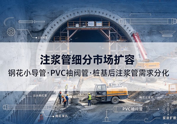 华安注浆管细分市场扩容，隧道钢花小导管、PVC 袖阀管、桩基后注浆管需求分化